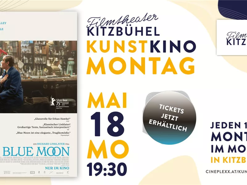 Ein Plakat für den Film "Wie das Leben manchmal spielt" mit einer Frau und einem Mann im Vordergrund. Die Veranstaltung findet am Montag, den 3. November, im Kunstkino Kitzbühel statt.